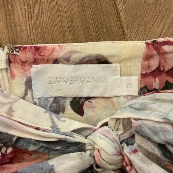 Zimmermann Jasper Tie Floral Cutout Midi Dress (Flawed) - Picture 5 of 11